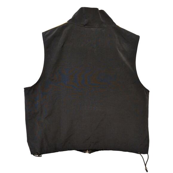 With Jean  x Ruby Lyn Track Striped Zip Front Cinch Vest Top Grunge Y2K Navy - Picture 6 of 6